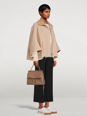 Chloé Beige Virgin Wool Cape-Style Jacket